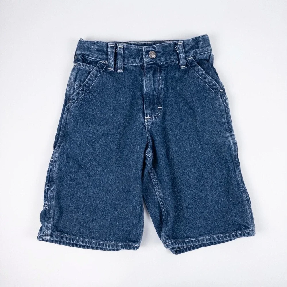 Vintage‎ OshKosh B'gosh Carpenter Denim Shorts Blue Utility Workwear Y2K Kids 6